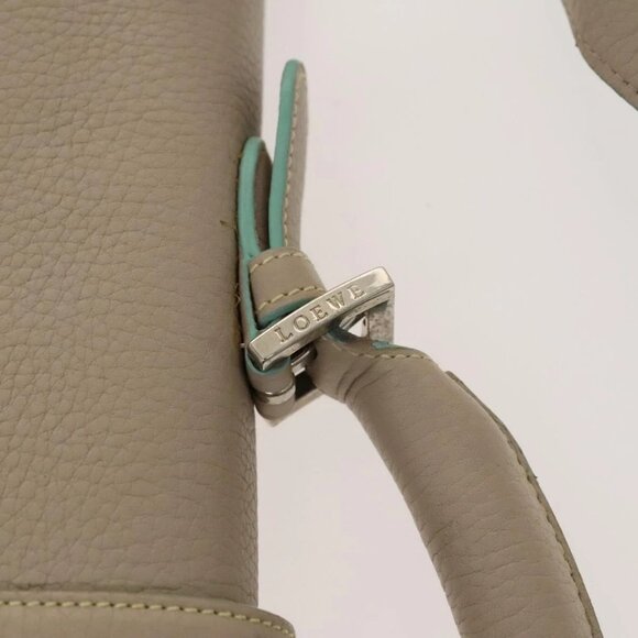 LOEWE Business Bag Leather Beige Auth bs26276 - Picture 10 of 16